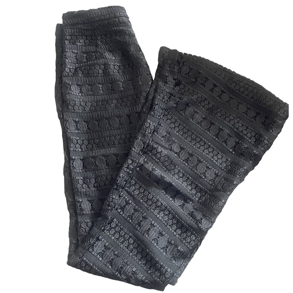 Mustard Seed Flared Leg Side Pocket Stylish Fully Embellished Lace Pants S - Picture 5 of 8